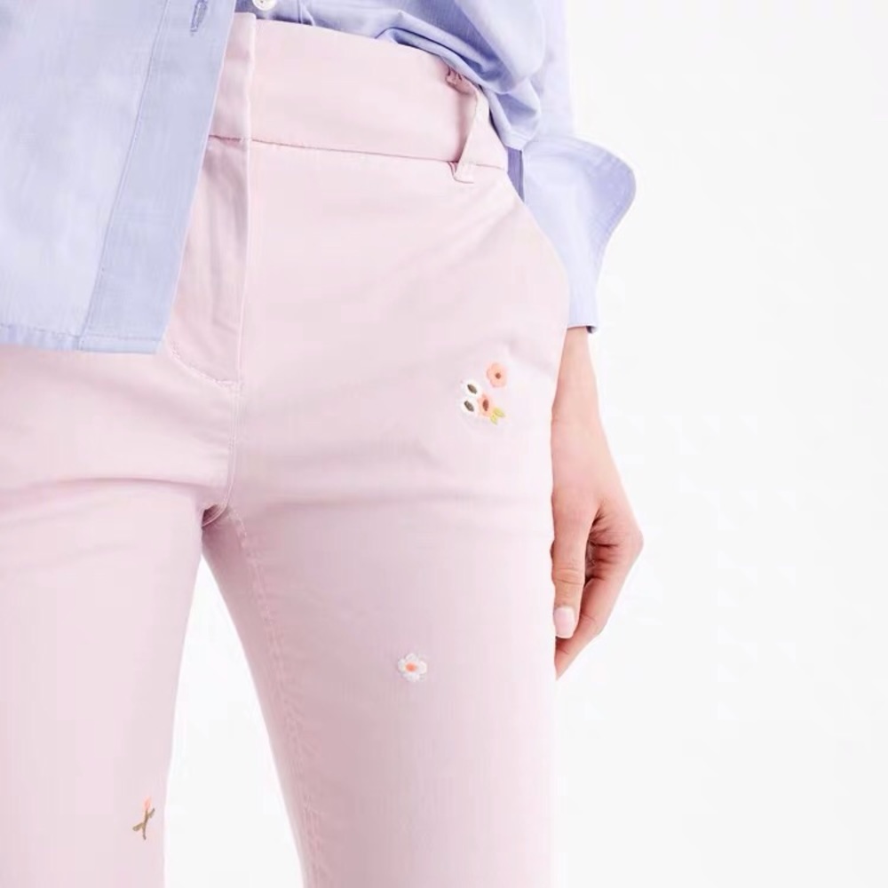 J crew collection embroidered pants 00 - Picture 3 of 5